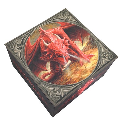 Small Dragon Lair Mirror Box - Fantasy Decor for Home & Office - Perfect for D&D, Gaming Rooms & Medieval Themed Spaces