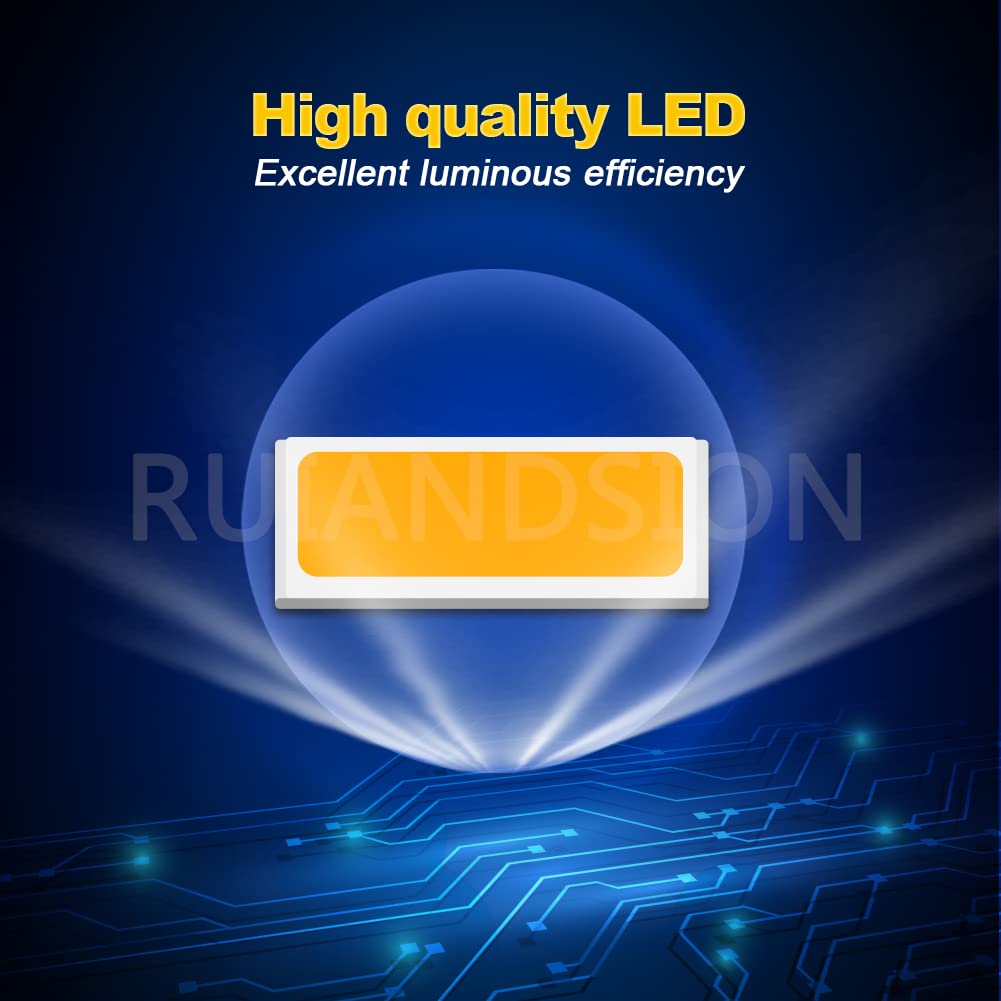 Ruiandsion 2-Pack 1157 LED Bulbs 12V BAY15D (2057/2357/7528 Compatible) - Warm White 3014 12SMD LED Chipsets for Backup, Reverse, Brake & Tail Lights - Perfect for Cars, Trucks, SUVs & Motorcycles