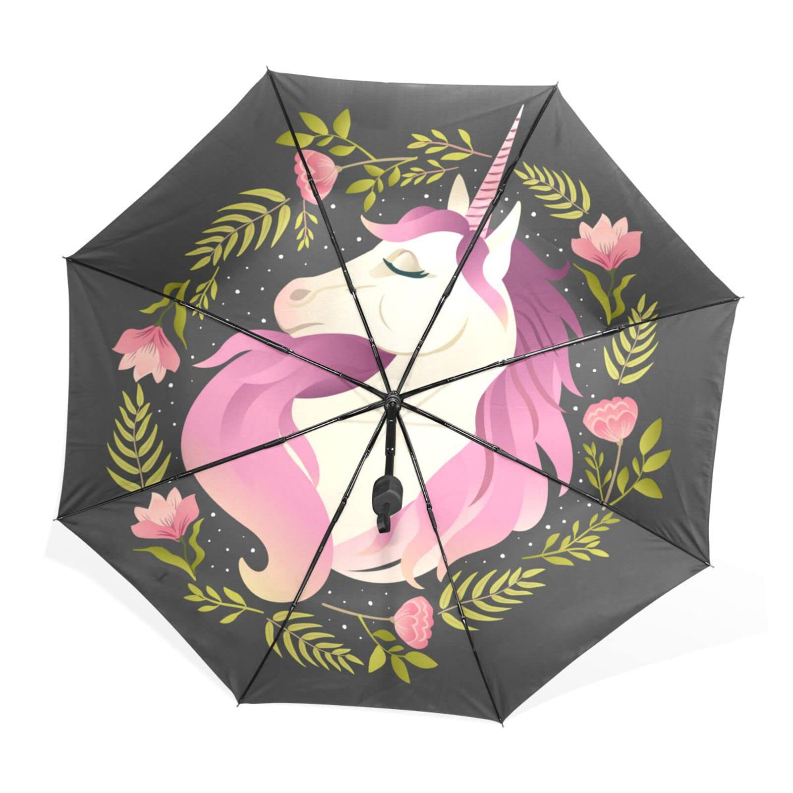 JHKKU Compact Folding Umbrella - UV Protection, Windproof, Lightweight for Travel & Daily Use - Perfect for Rainy Days, Sunny Outings & Commuting