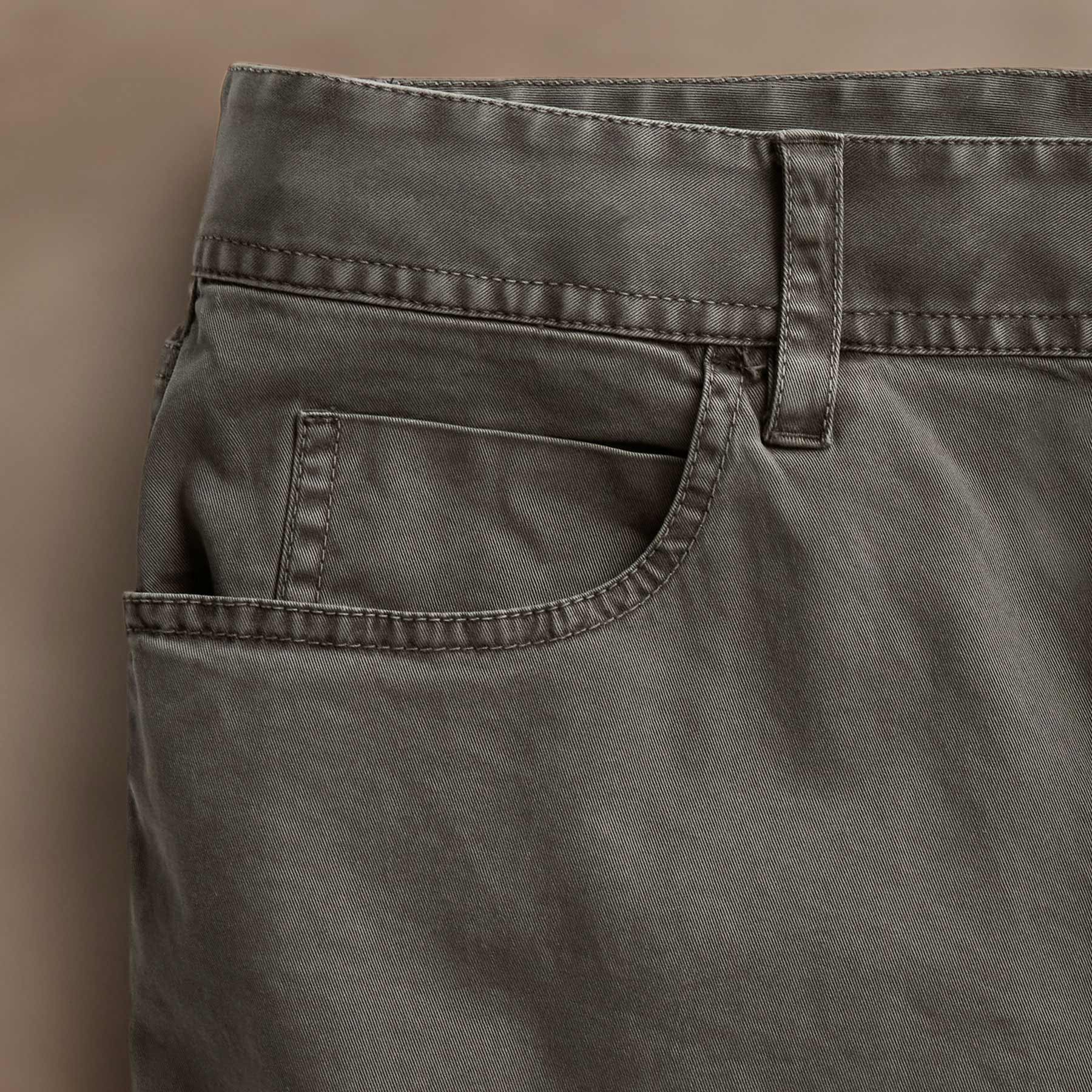 Premium Brushed Twill 5-Pocket Men's Pants - Comfortable Granite Pigment Color for Casual Wear & Office Outfits | Perfect for Business Casual, Travel & Everyday Use