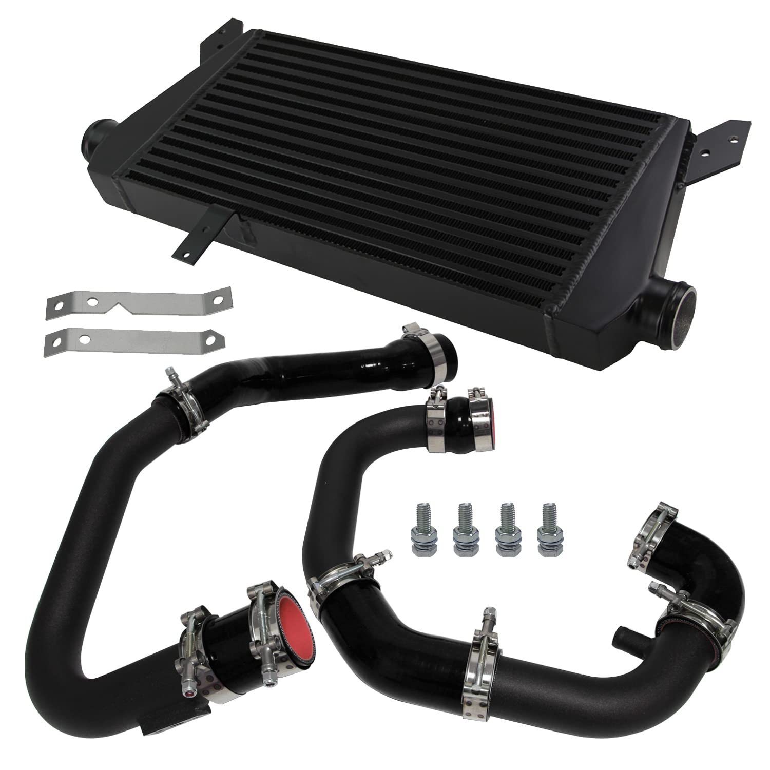 High-Performance Front Mount Intercooler & Pipe Kit for Audi A4 1.8T Turbo B6 Quattro (2002-2006) - Black | Boost Cooling Efficiency for Street Racing & Performance Tuning