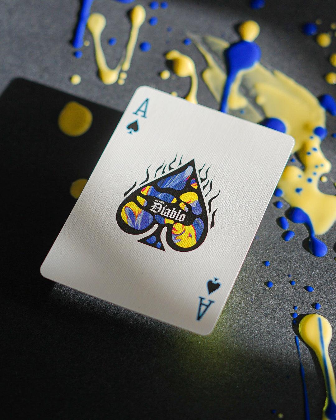 Premium Ultra Diablo Blue Playing Cards - High-Quality Poker Cards for Magic Tricks, Cardistry & Casino Games - Perfect for Parties, Poker Nights & Professional Performances