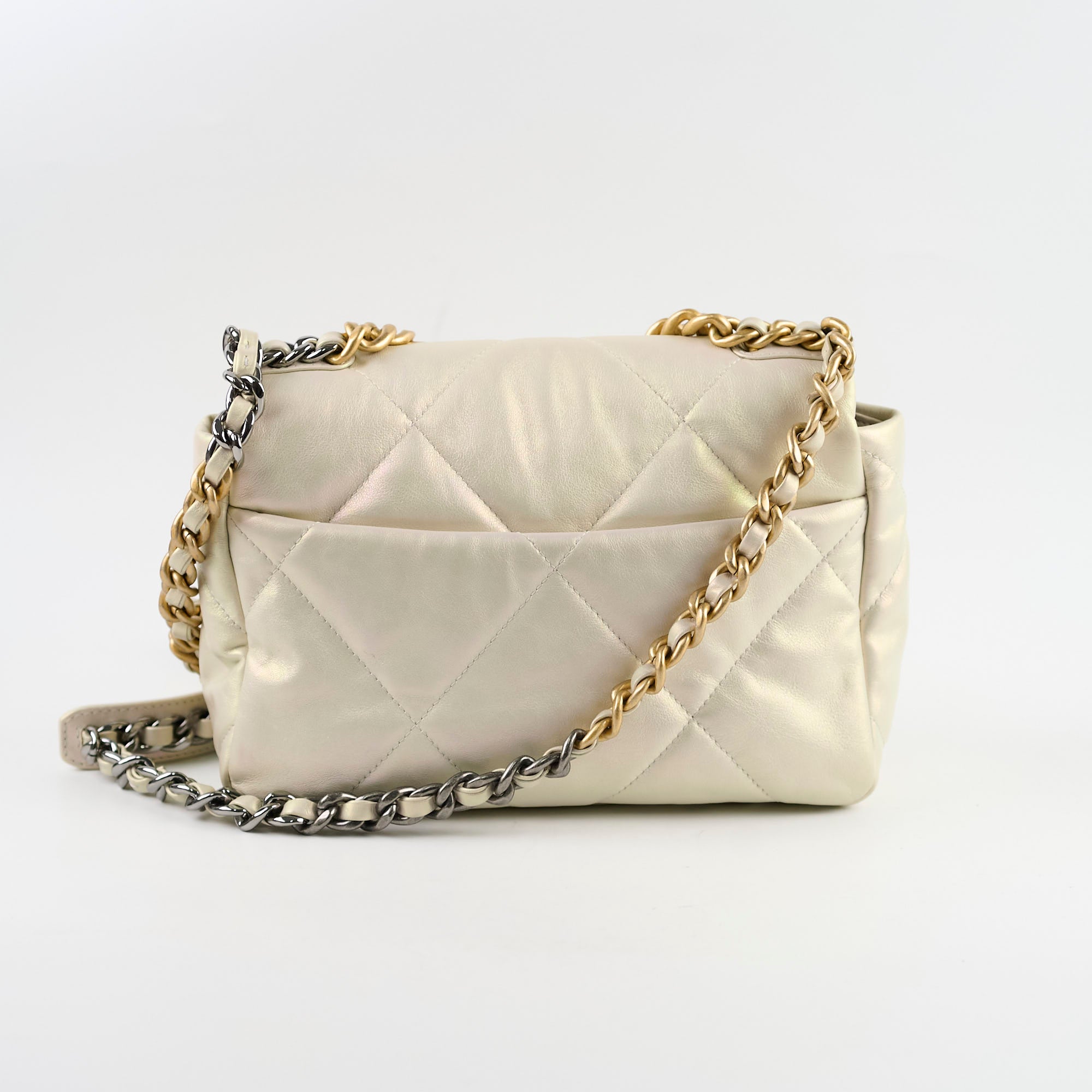 Chanel Small 19 Iridescent Pearl 31 Series Handbag - Luxury Designer Crossbody Bag for Women | Perfect for Evening Parties, Date Nights & Special Occasions