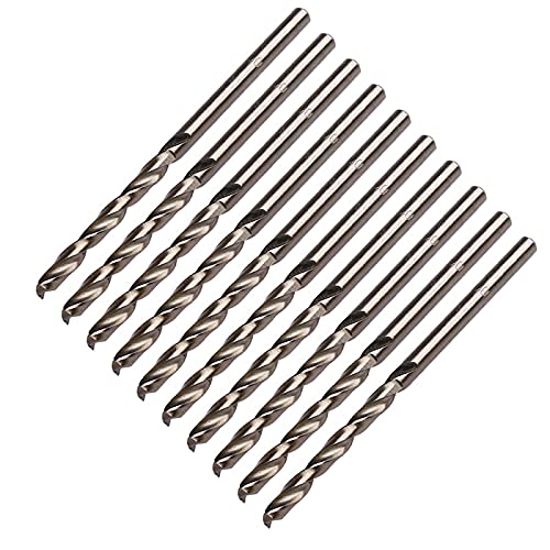 10Pcs M35 HSS-Co Cobalt Twist Drill Bits Set - 3mm Round Shank Spiral Drill Bits for Metal, Wood & Plastic - Perfect for DIY, Home Repair & Professional Metalworking Projects