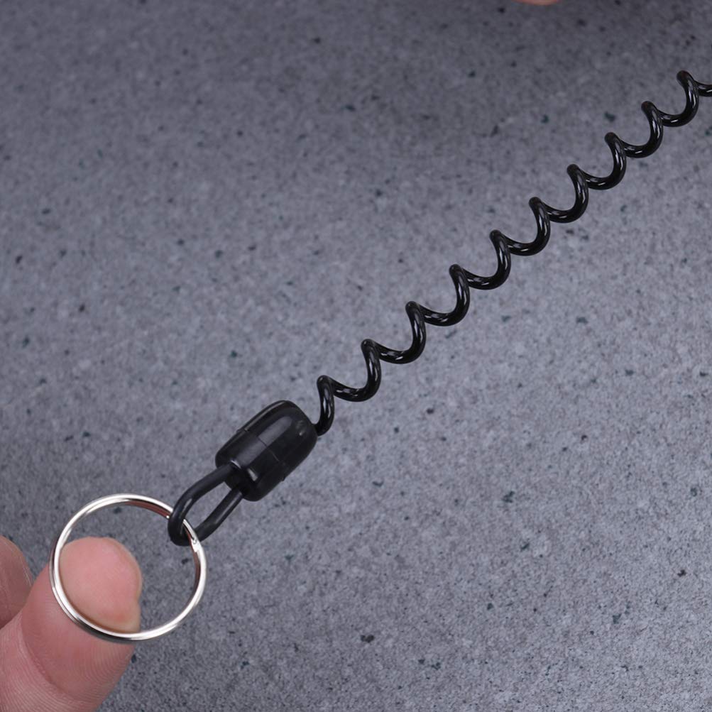 12pcs Retractable Coiled Tether Cords for Fishing Rods & Gear - Durable Fishing Lanyards for Anglers
