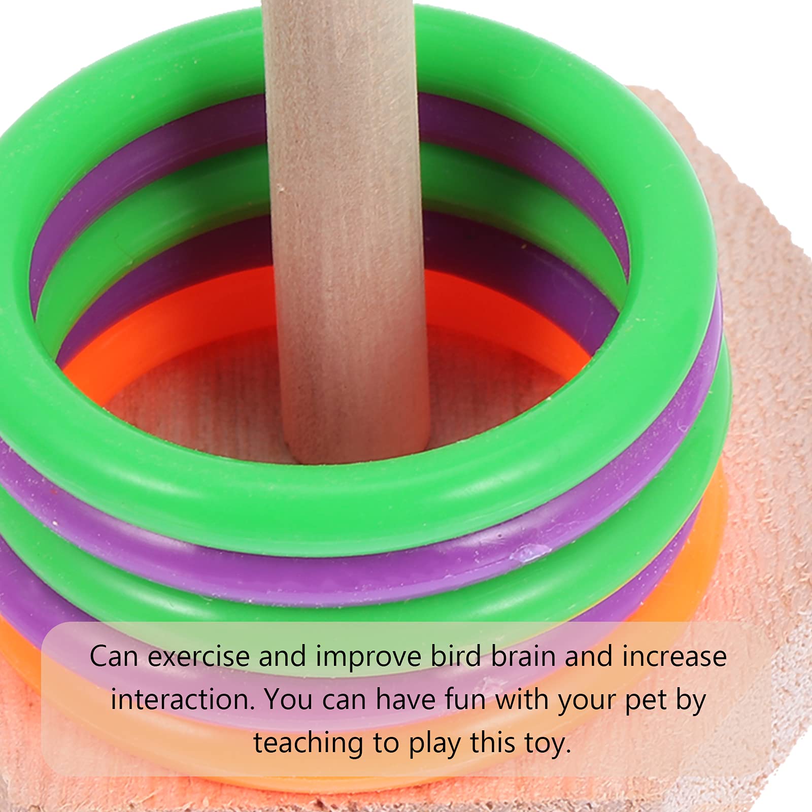Baluue Parrot Toy - Interactive Bird Trick Toy, Intelligence Training & Stacking Rings for Parrots - Educational Pet Bird Tabletop Toy for Playtime & Mental Stimulation - Perfect for Macaws, Cockatoos & African Greys