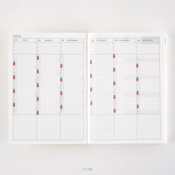 Hobonichi Techo 2025 English Planner - A5 Size Daily Journal with January Start (Monday) for Work, School & Personal Organization