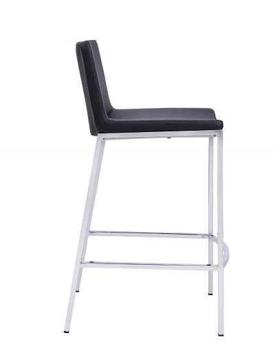 Dominic Stool in Black - Modern Bar Stool for Kitchen Island, Breakfast Nook & Home Office - Durable Seating Solution
