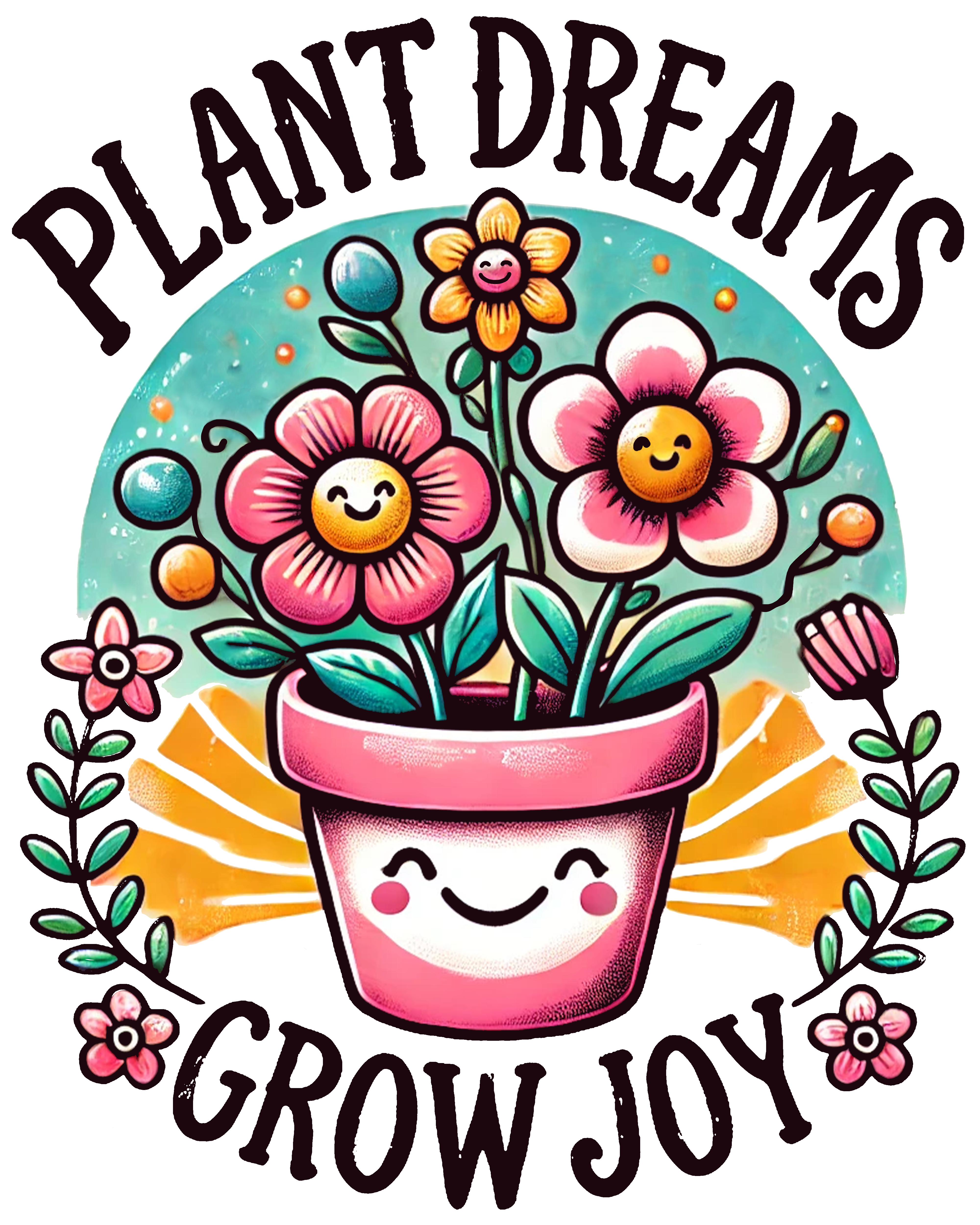 Plant Dreams Grow Joy T-Shirt - Inspirational Gardening Tee for Plant Lovers, Comfortable Cotton Shirt for Women & Men - Perfect for Gardening, Outdoor Activities & Casual Wear