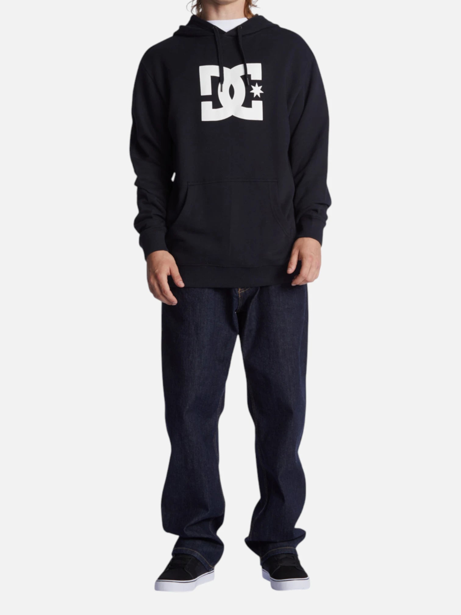 DC Star Black Hoodie for Men & Women - Stylish Unisex Pullover for Casual Wear, Street Fashion & Winter Outfits