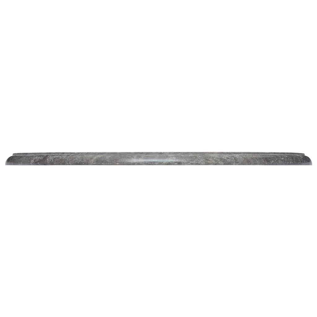 vidaXL Black Marble Table Top - 23.6 Inch Round Dining Table Top 1 Inch Thick - Premium Natural Stone Tabletop for Kitchen, Living Room, Patio - No Assembly Required, Scratch Resistant Surface