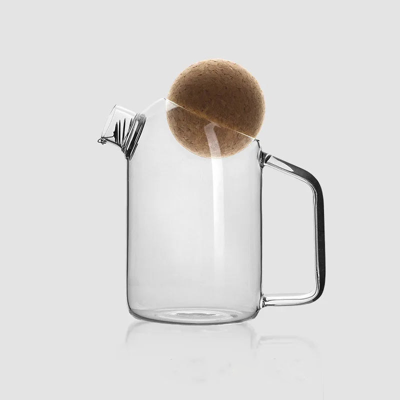 Premium Pitchfork Tea Pot with Cork Lid - Elegant Ceramic Teapot for Loose Leaf Tea, Herbal Tea & Hot Beverages - Perfect for Home, Office & Tea Parties