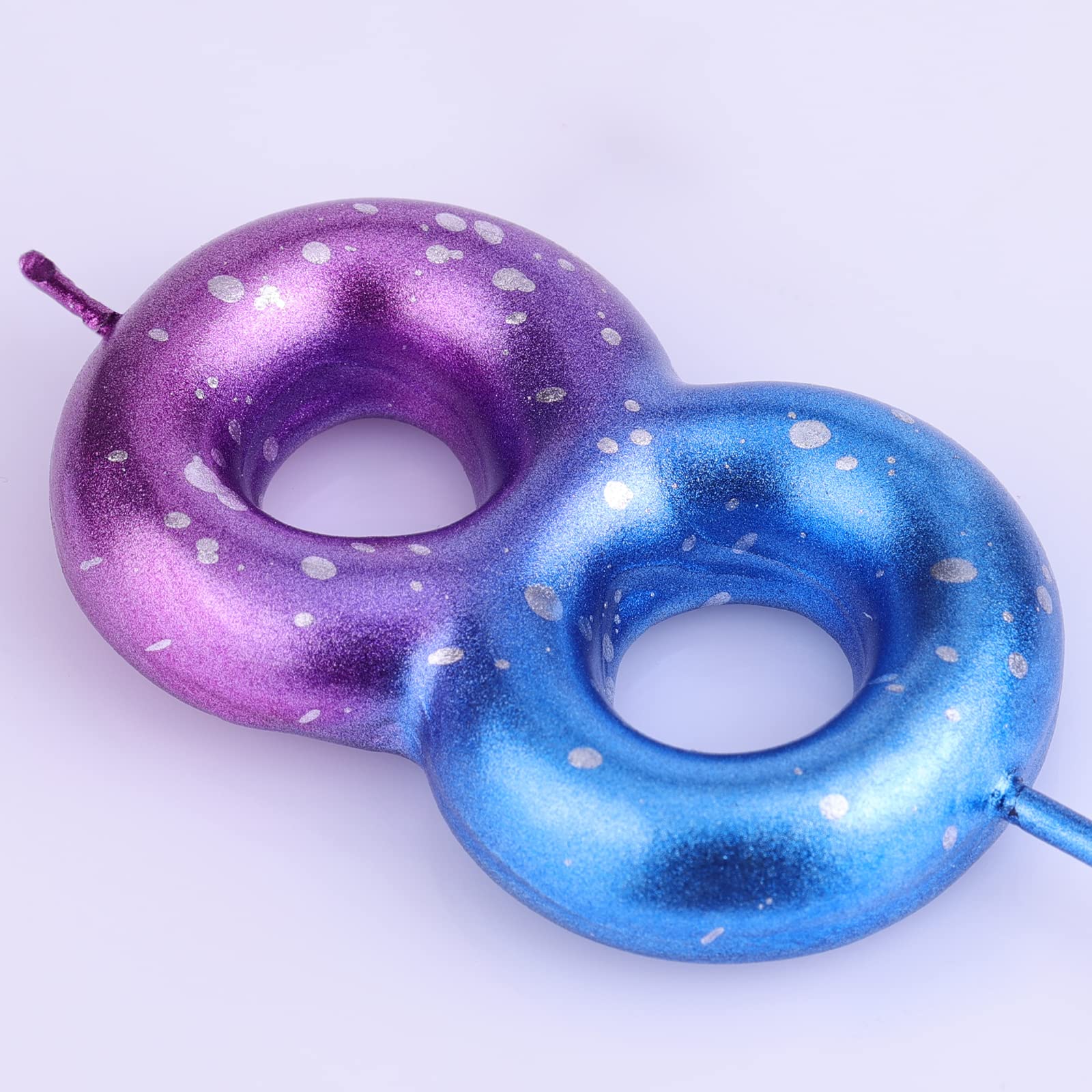 LUTER Glitter Number Candles - Purple Blue Gradient for Birthday Cake Decoration | Kids & Adults Party, Wedding, Graduation