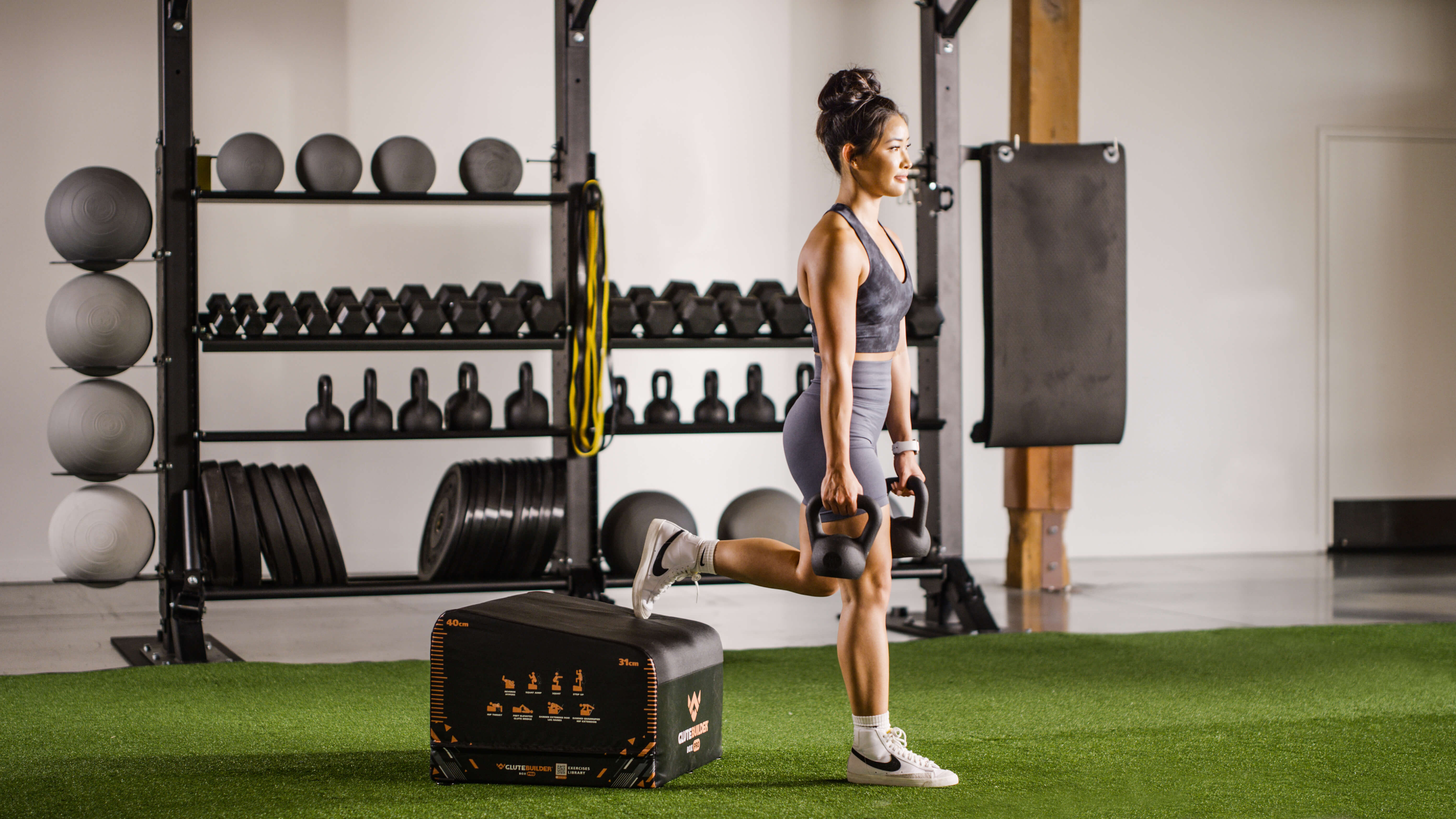 GluteBuilder Box Pro - Premium Glute Workout Equipment for Home & Gym - Perfect for Squats, Hip Thrusts & Strength Training