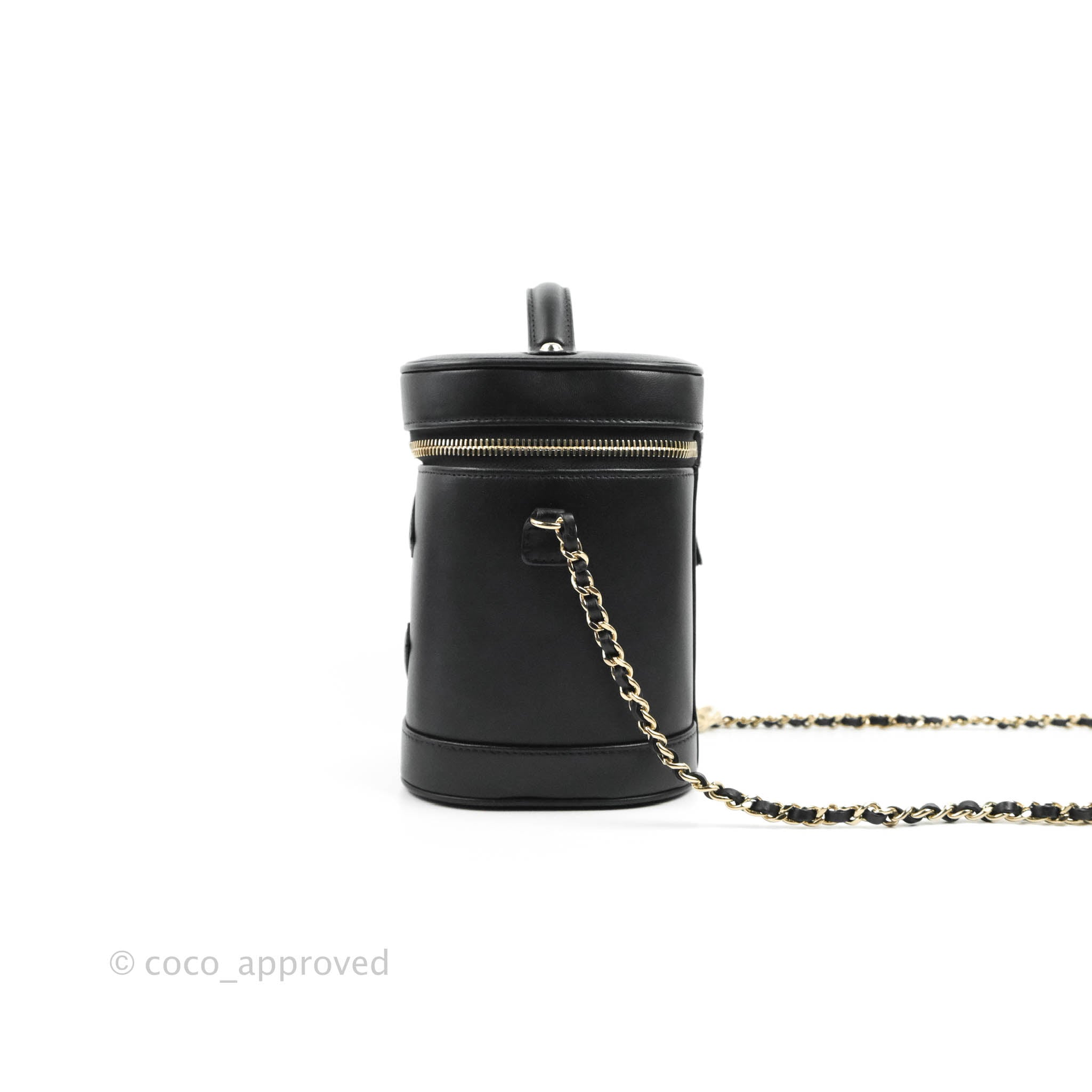 Chanel CC Mania Vanity Case in Black Lambskin with Gold Hardware - Luxury Crossbody Bag for Women, Perfect for Evening Parties & Special Occasions