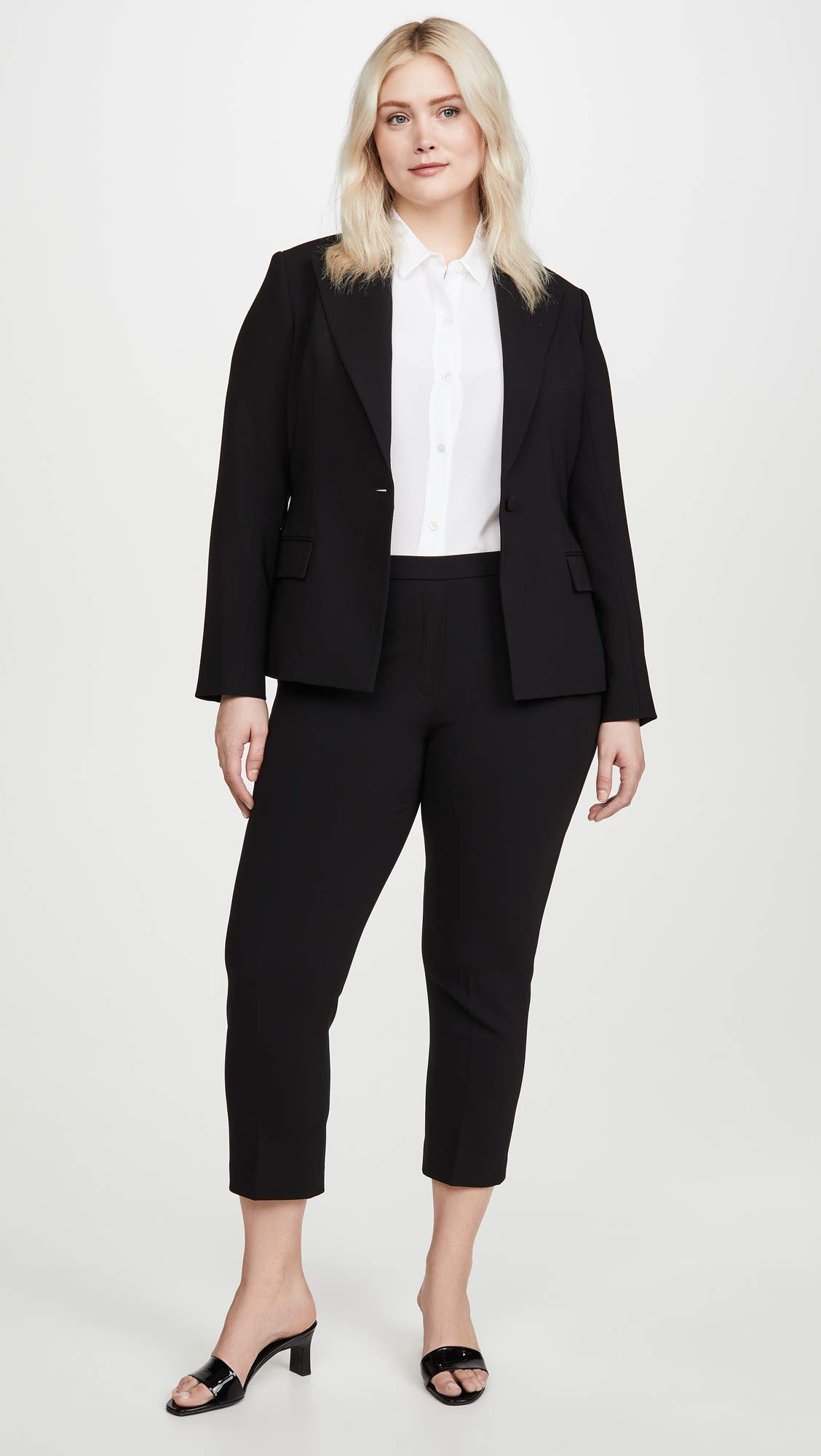 Theory Women's Treeca Pull-On Professional Pants - Comfortable Stretch Work Pants for Office, Business Travel & Casual Wear