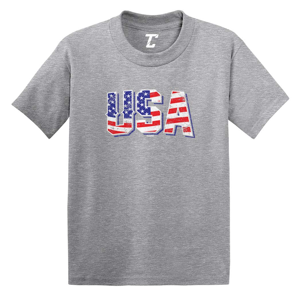 Patriotic USA Flag Inside Baby & Toddler Cotton T-Shirt - American Pride Kids Apparel for 4th of July, Memorial Day & Everyday Wear