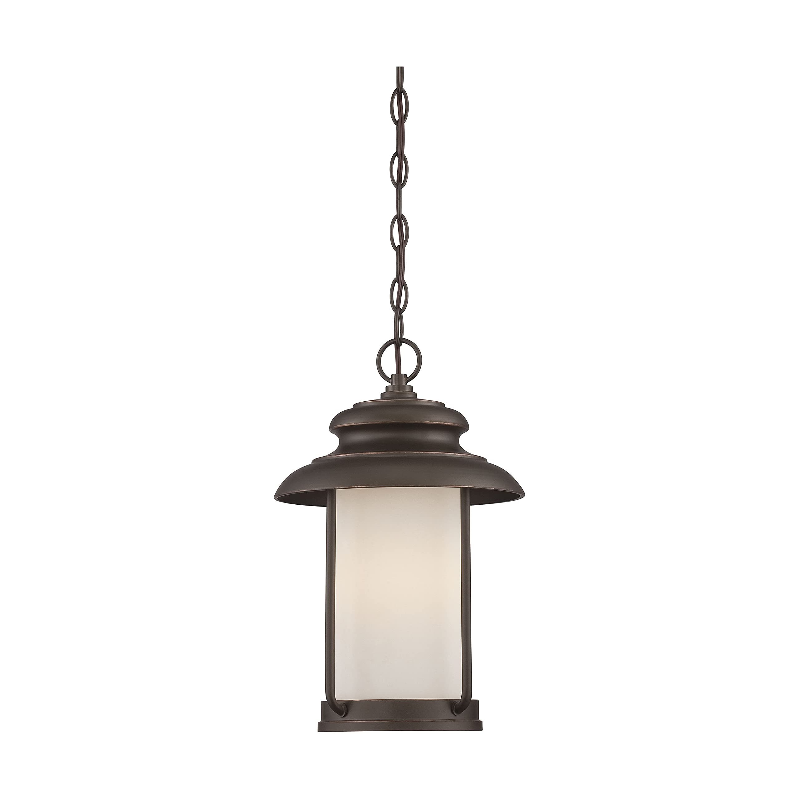 Nuvo Lighting 62/635 LED Outdoor Hanging Lantern - Weatherproof Patio Light for Porch, Garden & Backyard Decor - Energy Efficient Exterior Lighting Solution