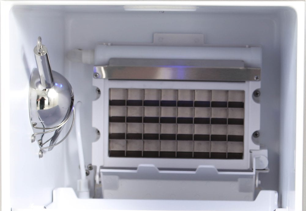 Blaze Grills BLZICEMKR50GR 50 Lb. 15 Inch Commercial Outdoor Ice Maker with Gravity Drain - Perfect for Backyard BBQs, Pool Parties, and Outdoor Events