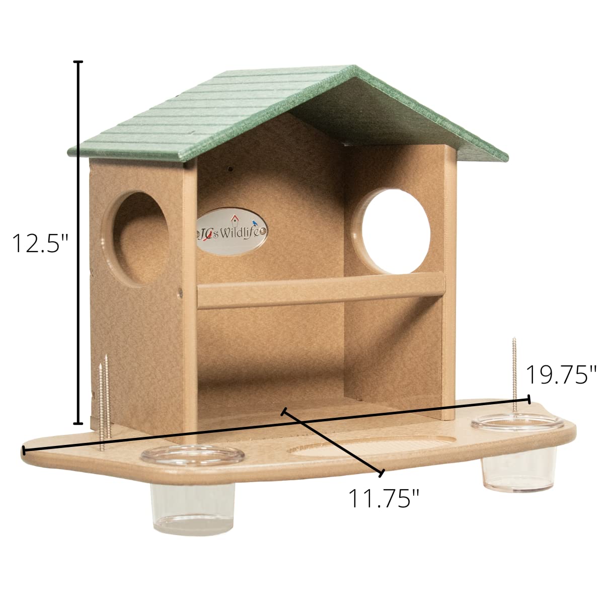 JCs Wildlife Ultimate Large Squirrel Feeder - Durable Squirrel Snack Station for Corn, Peanuts & Treats - USA Made Backyard Squirrel Feeder - Perfect for Wildlife Watching & Outdoor Pet Feeding