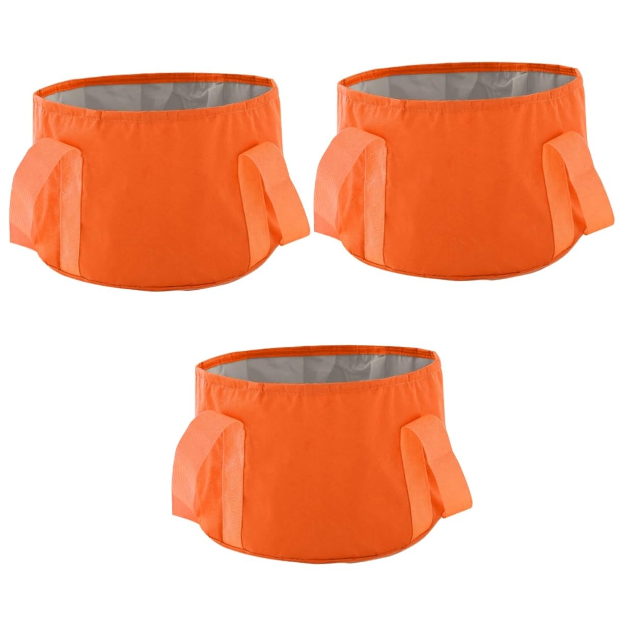 FRCOLOR 3 Pack Collapsible Foot Soaking Tub - Foldable Water Bucket for Pedicure, Car Washing, Fishing & Camping - Portable Foot Bath Basin for Travel, Outdoor Use & Home Relaxation