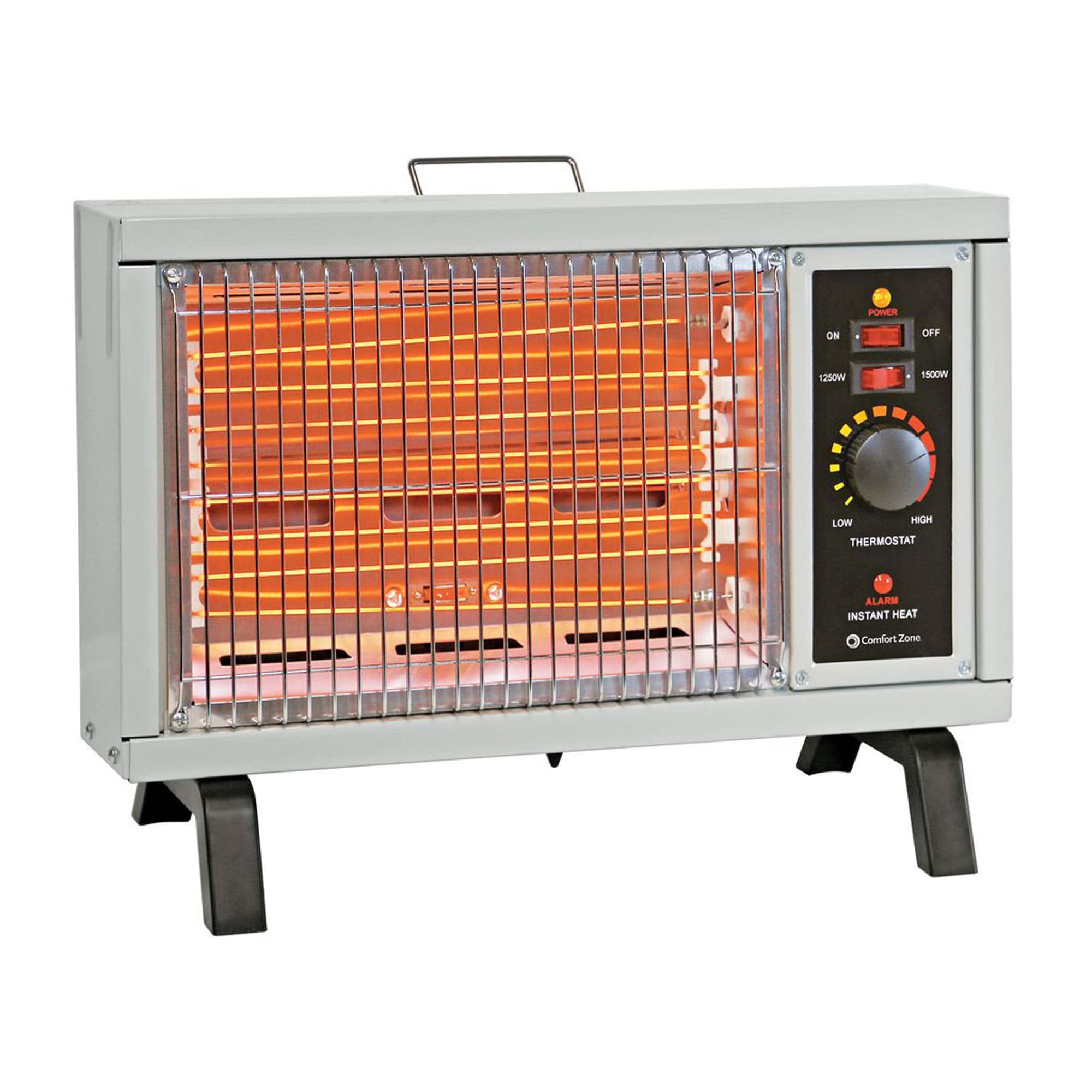 1500W Portable Electric Space Heater with Adjustable Thermostat - Indoor Radiant Heater for Home, Office & Patio - Covers Up to 1000 Sq.Ft (White) - Perfect for Winter Warmth & Energy-Efficient Heating