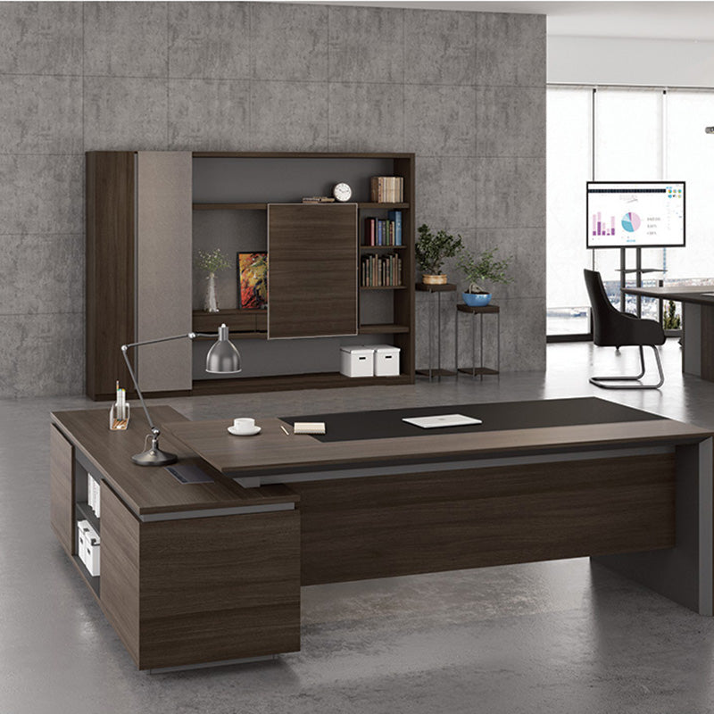 2.4M Carter Display Cabinet in Coffee & Grey - Modern Glass Showcase for Living Room, Dining Room, or Office Decor