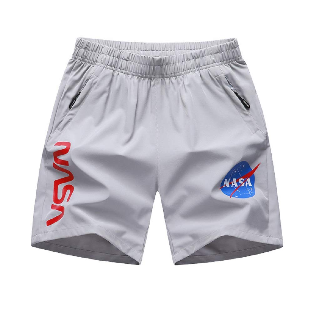 Men's NASA Print Athletic Shorts with Pockets - Comfortable Sport Trunks for Gym, Running & Casual Wear