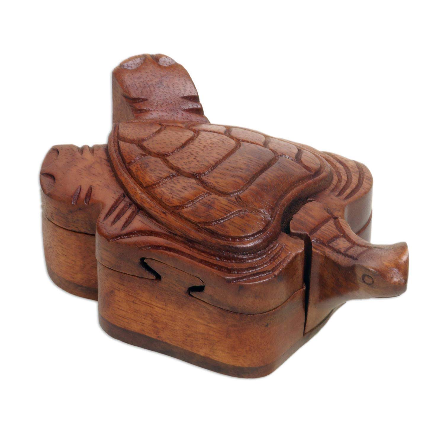 Handcrafted OMA Wooden Turtle-Shaped Jewelry Box with Secret Compartment - Decorative Trinket Storage for Necklaces, Rings & Keepsakes - Perfect for Home Decor, Gift Giving & Organizing Valuables
