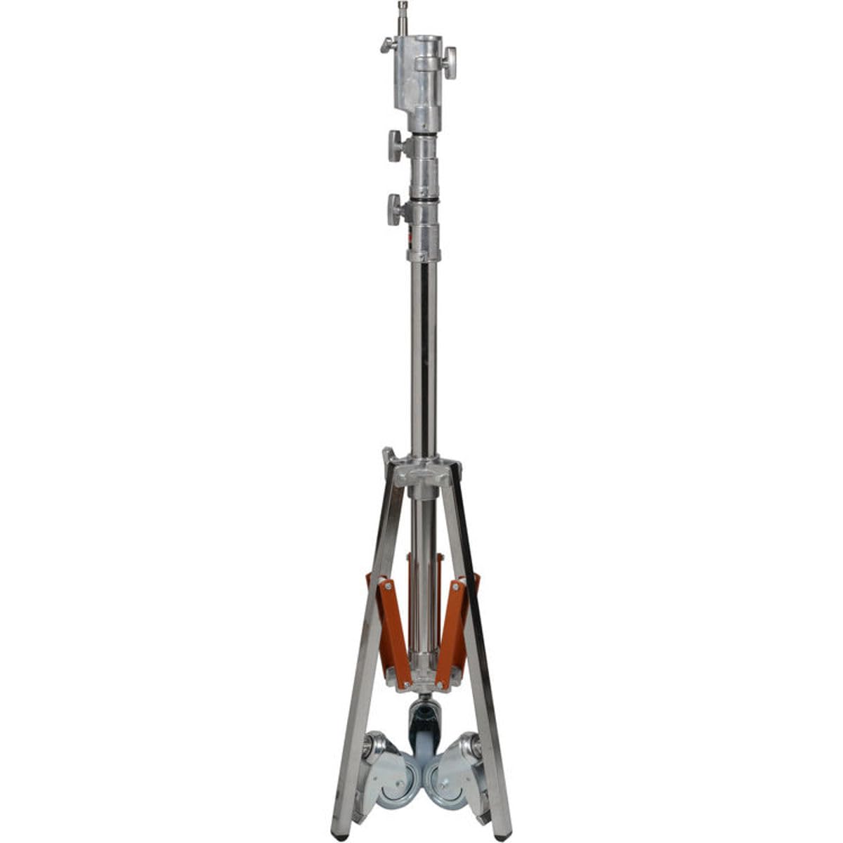 Matthews 9.5' Junior Double Riser Stand with Wheels - Chrome Finish | Portable Music Stand for School Band, Orchestra & Choir Performances | Adjustable Height for Kids & Teens