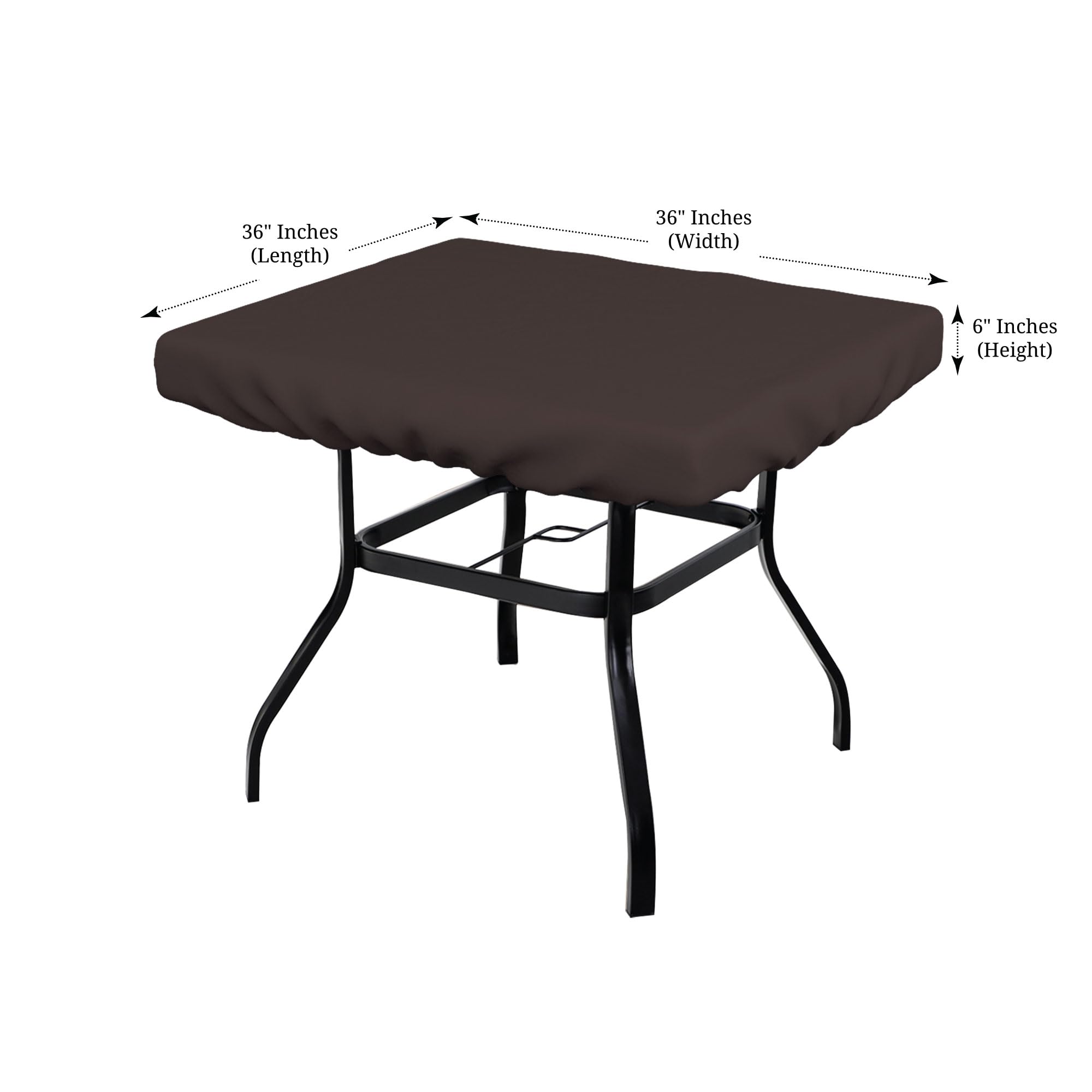 Heavy Duty 18 Oz Waterproof UV Resistant Outdoor Table Cover - 36