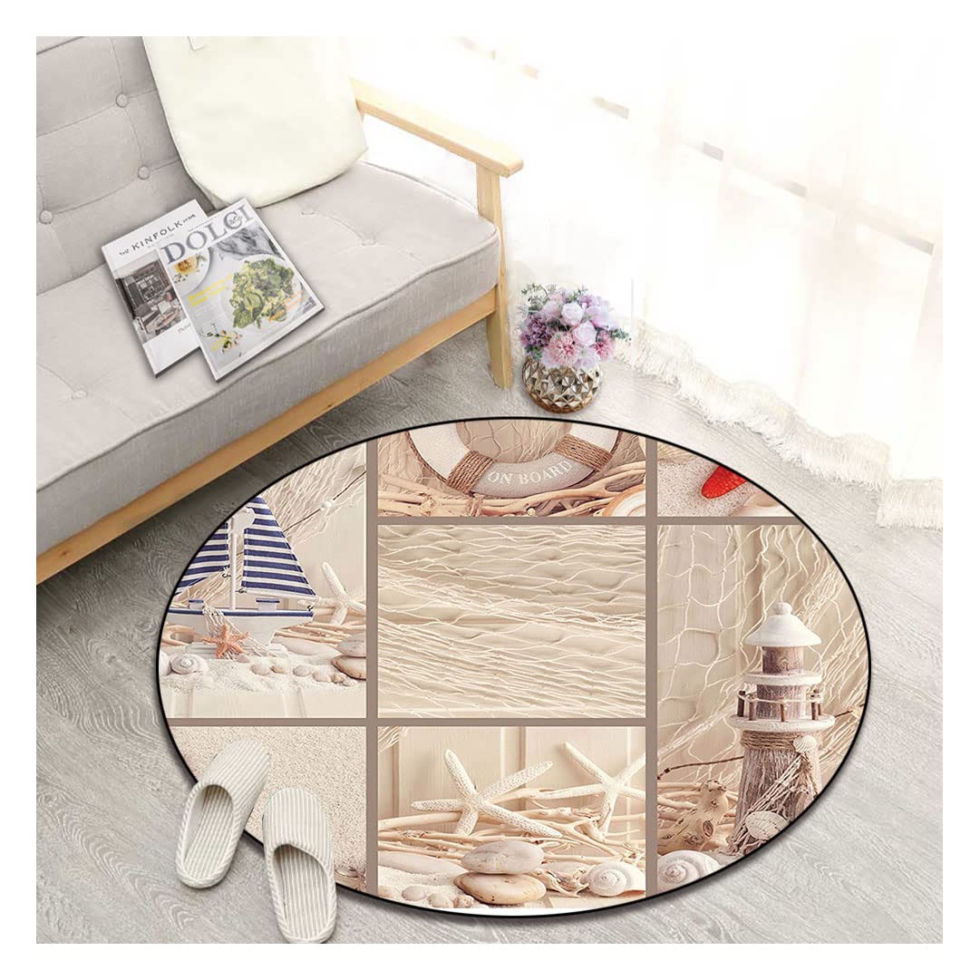 Non-Slip Round Area Rug 63