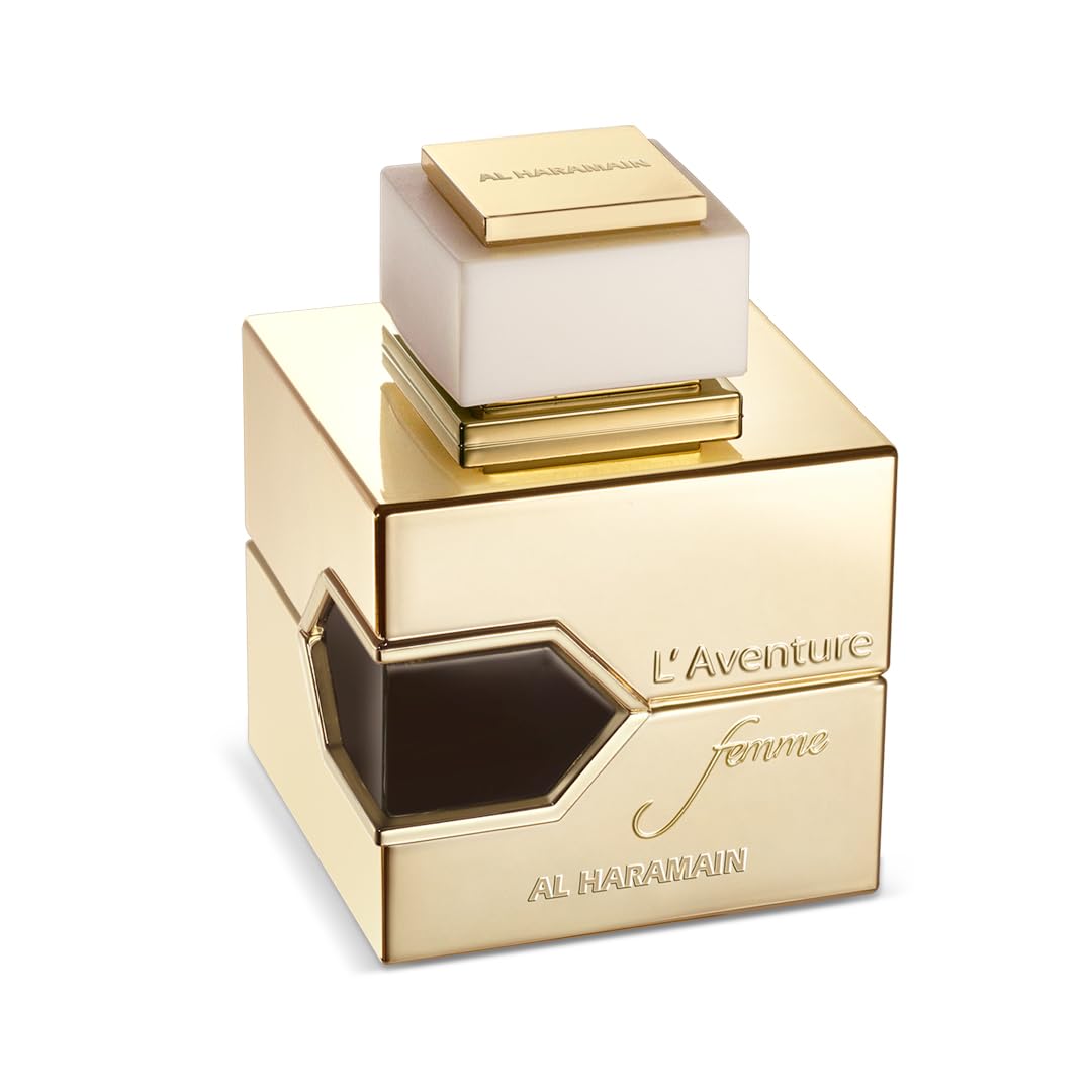 Al Haramain L'aventure Femme White - Floral Fruity Arabian Perfume for Women - Long Lasting Eau De Parfum Spray - 3.3 oz EDP - Perfect for Date Nights, Special Occasions & Daily Wear
