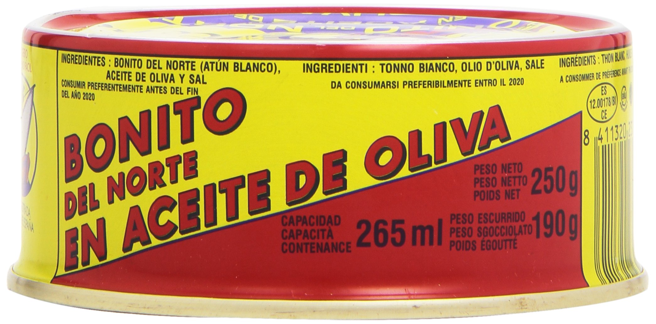 Premium Ortiz White Tuna in Olive Oil - Wild Caught Spanish Albacore, High Protein & Omega-3 Rich Tuna Fillets - Perfect for Salads, Pasta Dishes & Healthy Sandwiches - No Mayo Needed - 8.81oz Can (250g) - Ideal for Keto, Paleo & Mediterranean Diets
