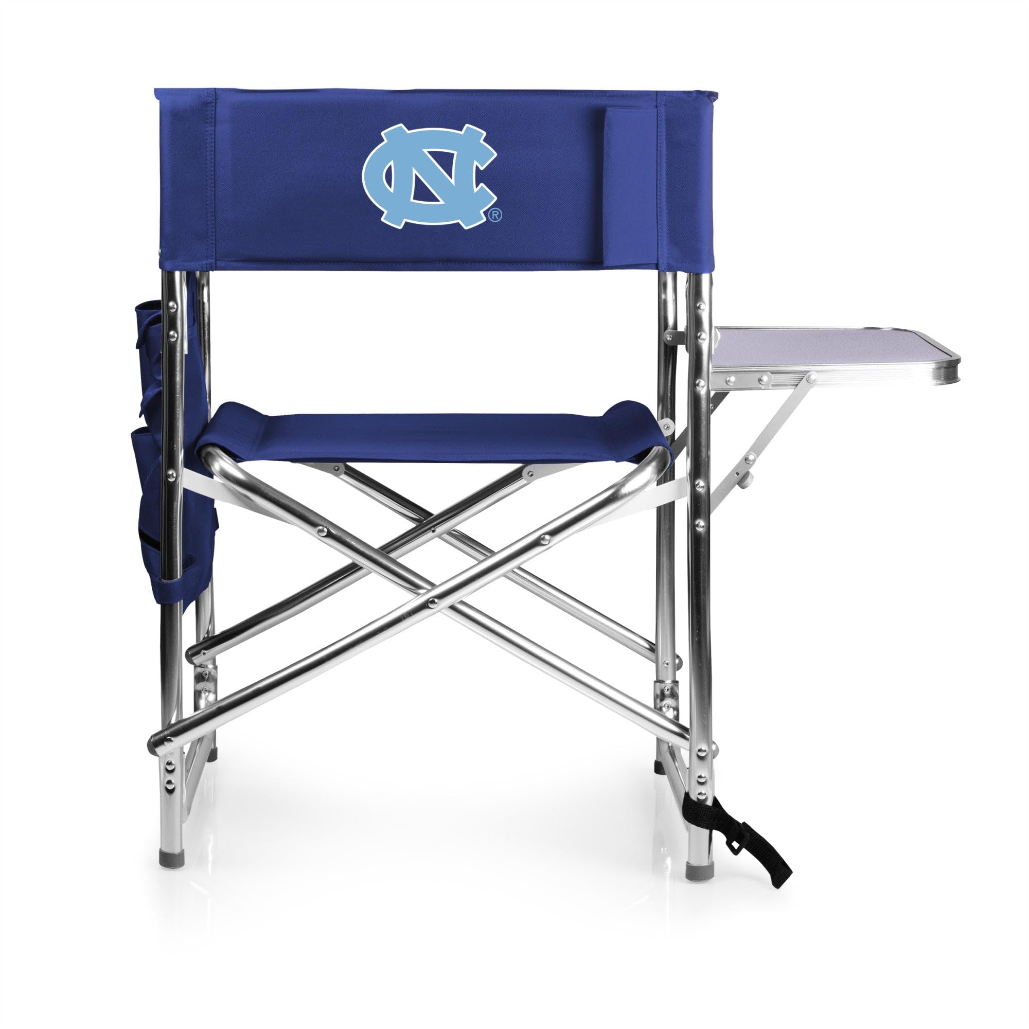 PICNIC TIME NCAA California Bears Folding Sports Chair with Side Table - Portable Beach & Camping Chair for Adults - Perfect for Tailgating, Outdoor Concerts & Picnics