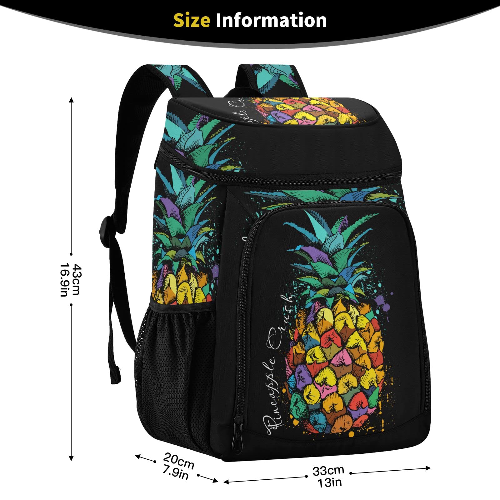 Insulated Watermelon Cooler Backpack for Women & Men - Portable Picnic Cooler Bag for Outdoor, Beach, Camping & Travel - Fresh Fruit & Drink Storage