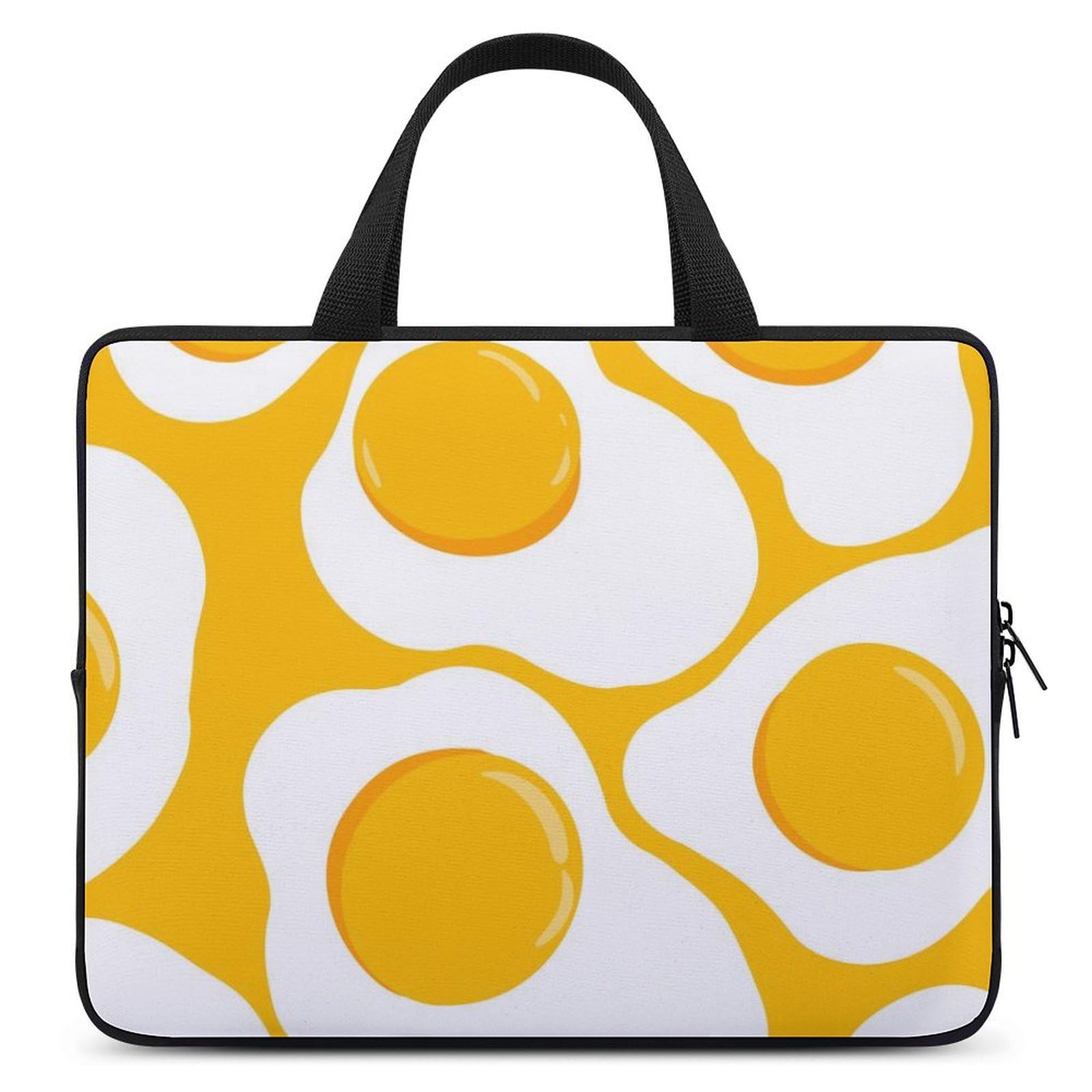 Stylish 10-Inch Laptop Sleeve Bag for Women & Men - Waterproof Protective Computer Case with Egg Poached Design - Perfect for Work, Travel & School Gifts