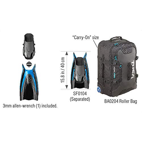 TUSA SF-0104 Hyflex Switch Scuba Diving Fins - Premium Adjustable Swim Fins for Snorkeling, Freediving & Underwater Exploration - Perfect for Ocean Adventures & Marine Activities
