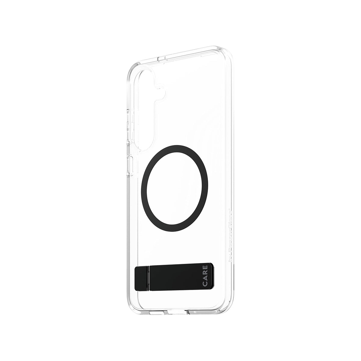 PanzerGlass Kickstand Magnetic Phone Case for Samsung Galaxy S25 Plus - Clear & Black | Shockproof Protective Cover with Strong Magnet for Car Mount & Wireless Charging | Perfect for Work, Travel & Outdoor Activities