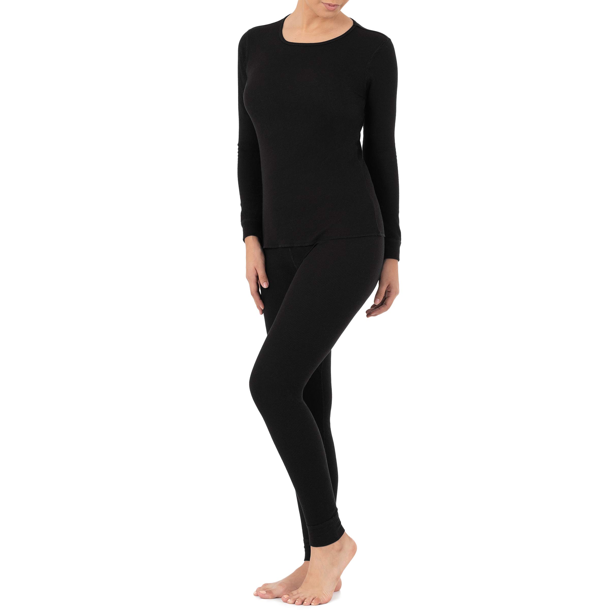 Fruit of the Loom Women's Micro Waffle Premium Thermal Underwear Set - Soft & Warm Winter Base Layer for Cold Weather, Lounge & Sleepwear