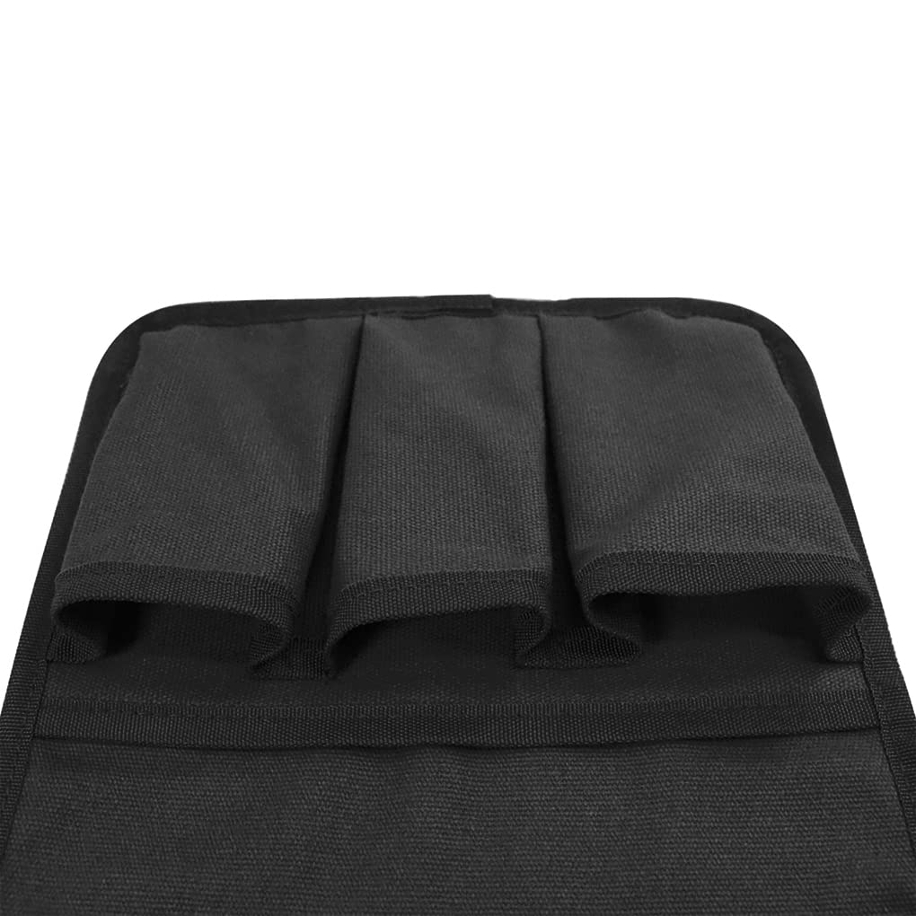 **Multifunctional Armrest Hanging Storage Bag for Camping Chairs - Side Pouch Organizer for Home, Beach & Outdoor Use - Durable Canvas Storage Pocket for Folding Chairs (Black)**    *Perfect for camping trips, beach outings, picnics, and home armchair organization – keeps essentials within easy reach!*