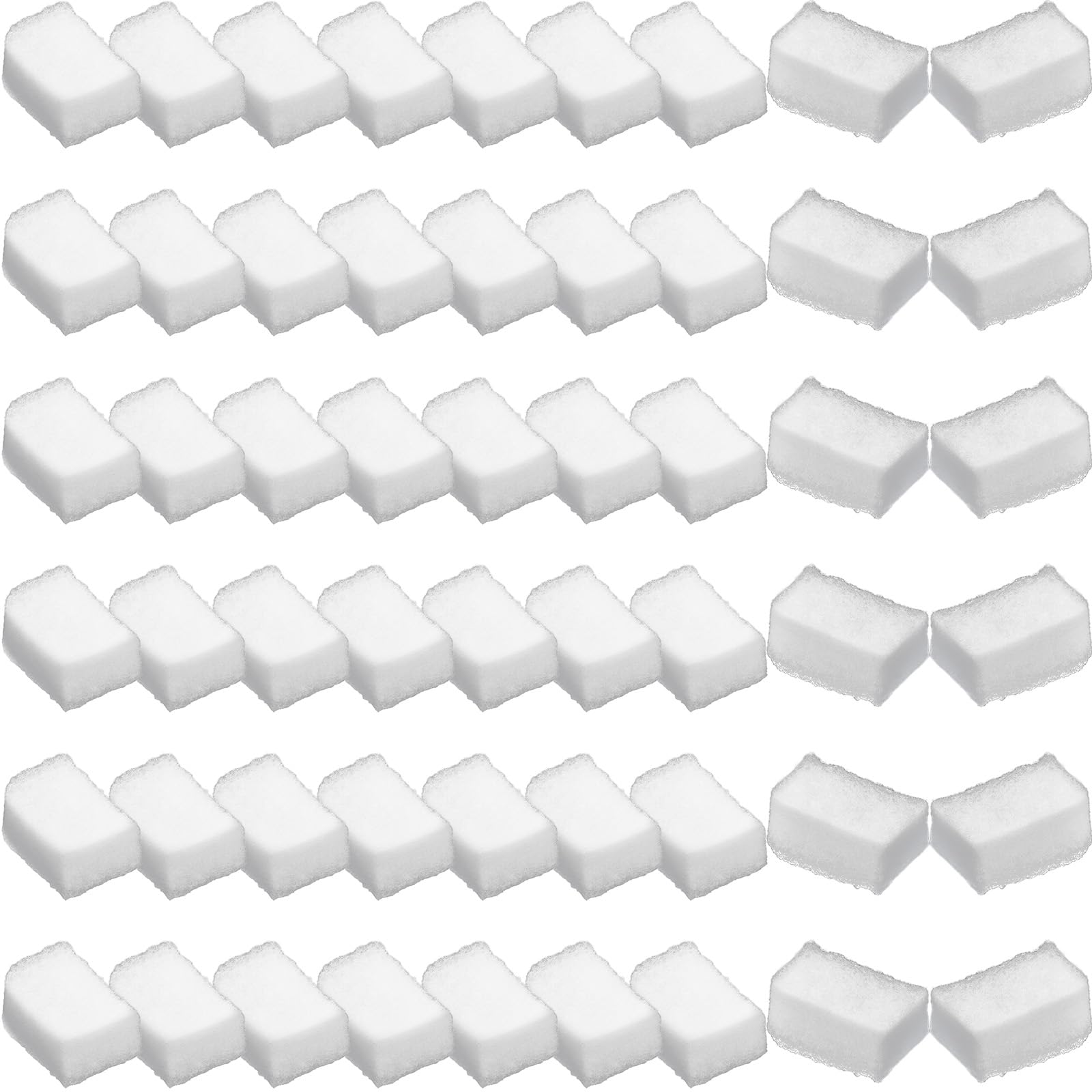 60 Pcs Aquarium Filter Polishing Pads - Compatible with Fluval 306/307/406/407 Canister Filters - Ultra-Fine Water Polishing Media for Crystal Clear Fish Tank Water - Perfect for Freshwater & Saltwater Aquariums