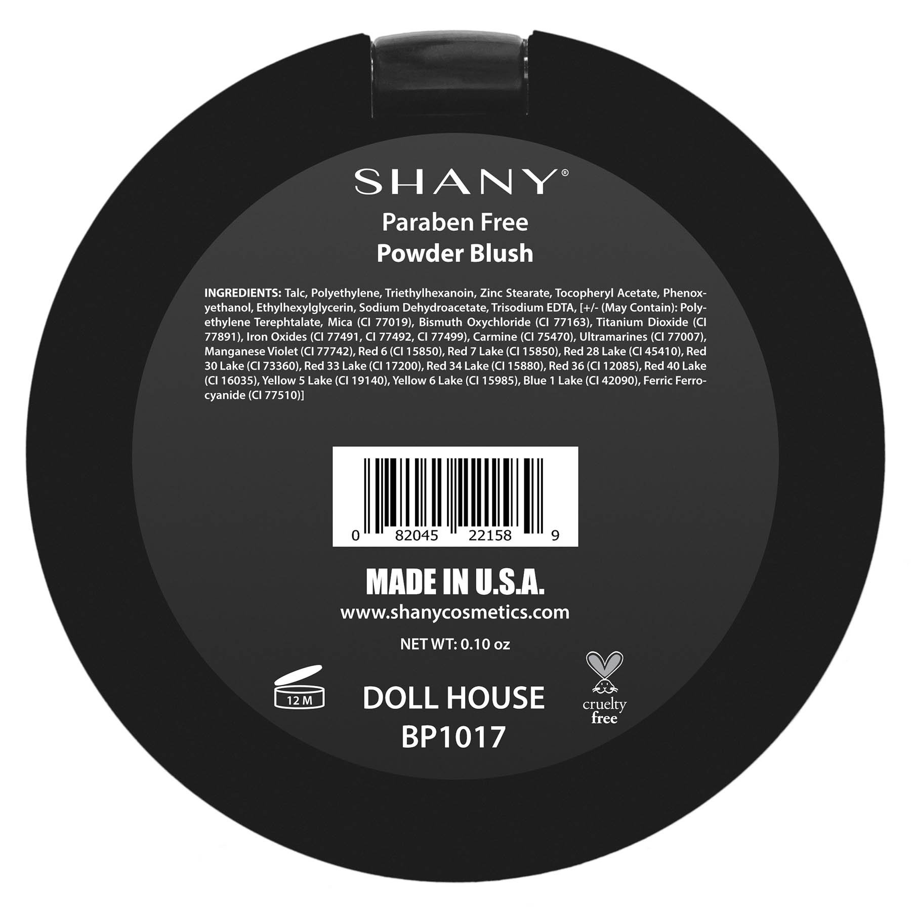 SHANY Paraben-Free Powder Blush - Natural & Hypoallergenic Blush Makeup for Sensitive Skin | Doll House Collection | Perfect for Everyday Wear & Special Occasions