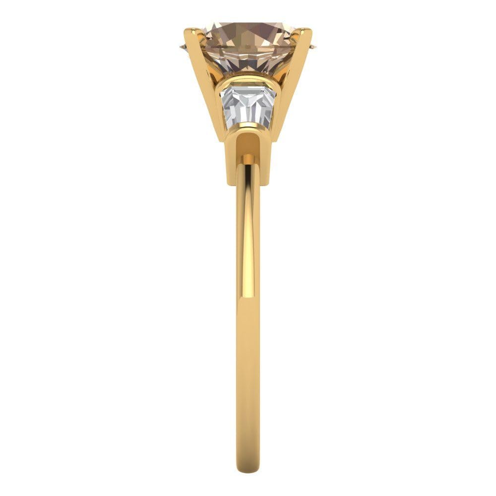 2.0ct Round Moissanite Engagement Ring in 18k Gold for Bridal & Anniversary