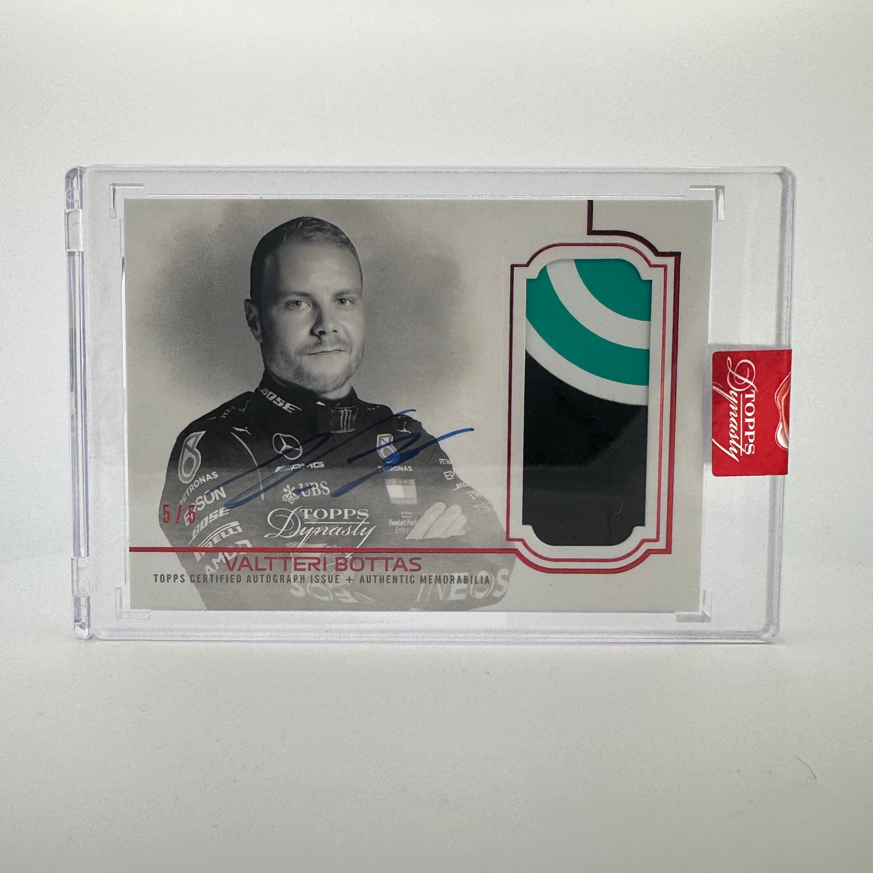 2020 Dynasty Valtteri Bottas #DAP VB Autograph Patch Card - Limited Edition 5/5 Red - Perfect for F1 Memorabilia Collectors & Racing Fans Display