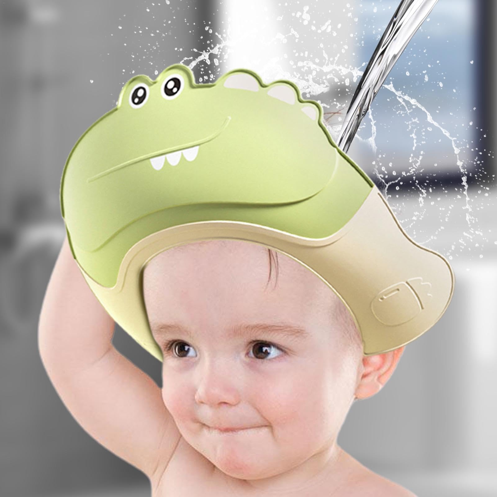 **Adjustable Baby Hair Washing Visor - Soft Bathing Cap with Eye & Ear Protection, Safe Shampoo Shield for Toddlers & Kids | Fun Cartoon Design for Stress-Free Bath Time**    *(Perfect for Mess-Free Baths, Shower Time, and Hair Washing – Ideal for Babies & Toddlers!)*