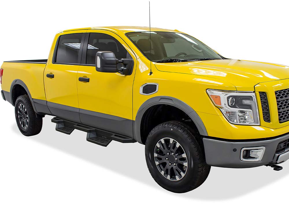 APS Drop Steps Running Boards for Nissan Titan & Titan XD 2004-2024 Crew Cab - Heavy Duty Nerf Bars with Non-Slip Surface | Perfect for Off-Roading, Truck Access & Enhanced Style