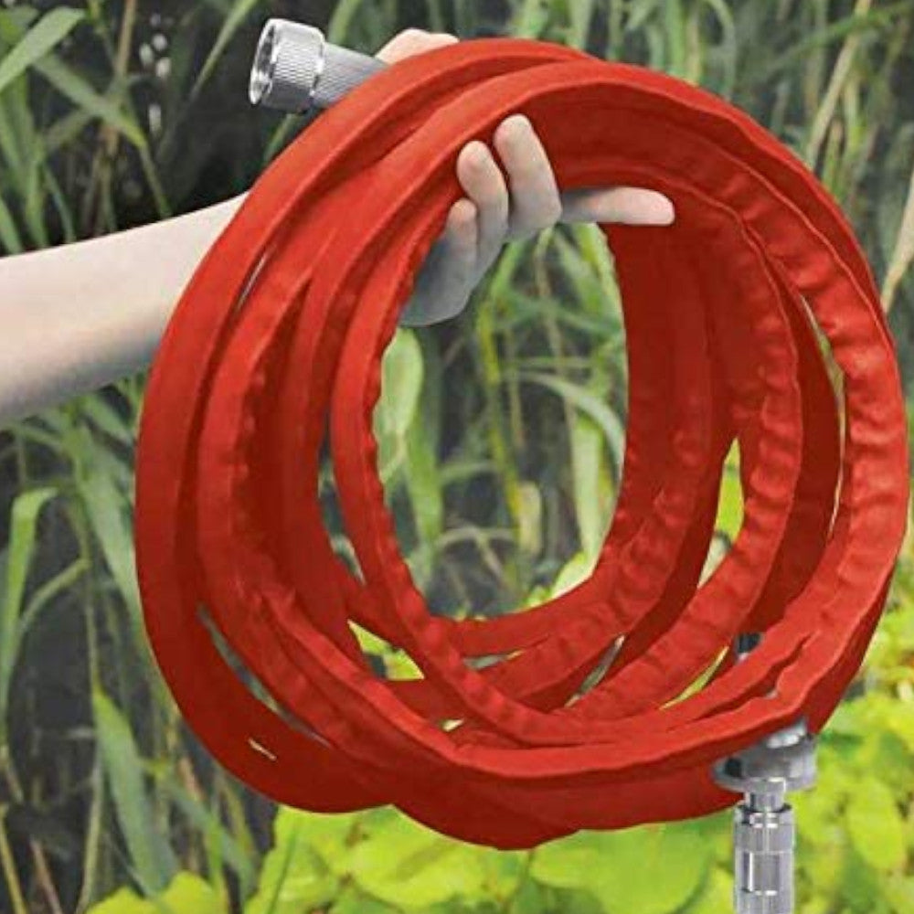 AQUAJOE 50Ft Expandable Garden Hose - Lightweight, Durable, No-Kink Flexible Water Hose for Lawn, Yard, Car Washing & Outdoor Watering | Perfect for Gardening, Cleaning & Home Use