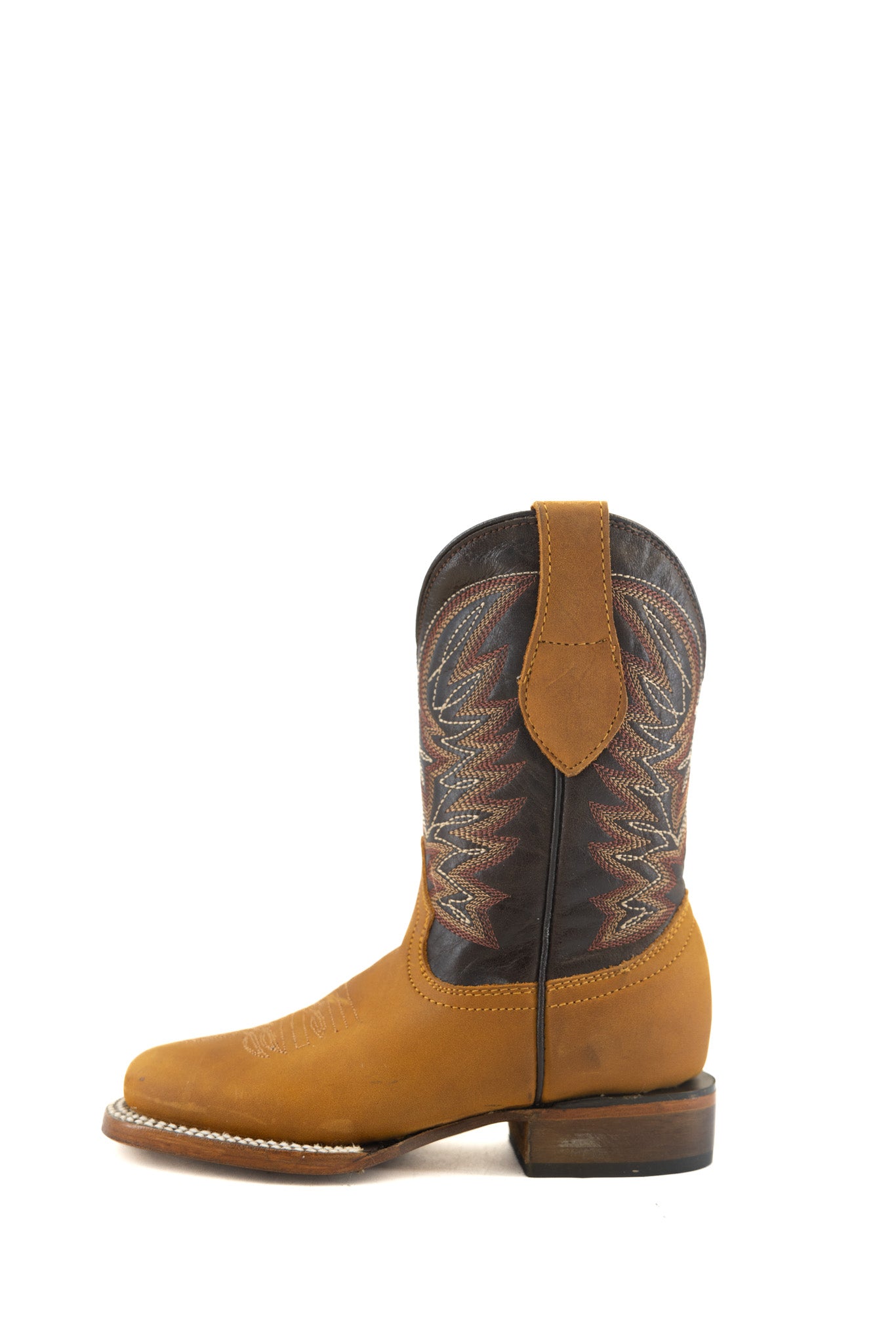 Little Kids Solid Pro Rodeo Boots - Western Cowboy Boots for Boys & Girls - Durable Leather Rodeo Booties for Toddlers | Perfect for Rodeo Events, Cowboy Parties & Western Style Outfits
