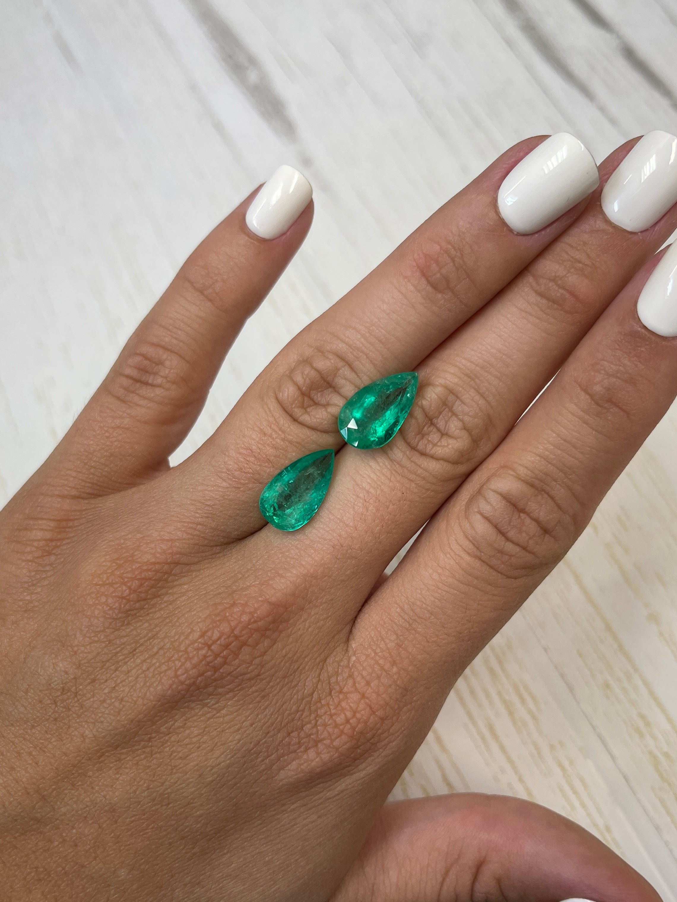 10.62tcw Pear Cut Loose Colombian Emeralds - Matching Set of 16x9mm Natural Green Gemstones for Jewelry Making, Engagement Rings & Luxury Gifts